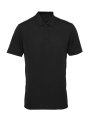 Heren Sport Polo TriDri Panelled Zwart